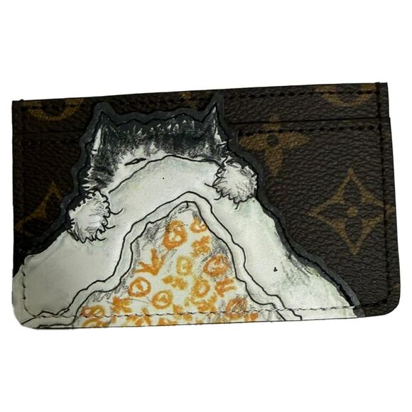LOUIS VUITTON Handbags - Louis Vuitton Limited Edition Cat Nap Card Holder in Brown Monogram Canvas